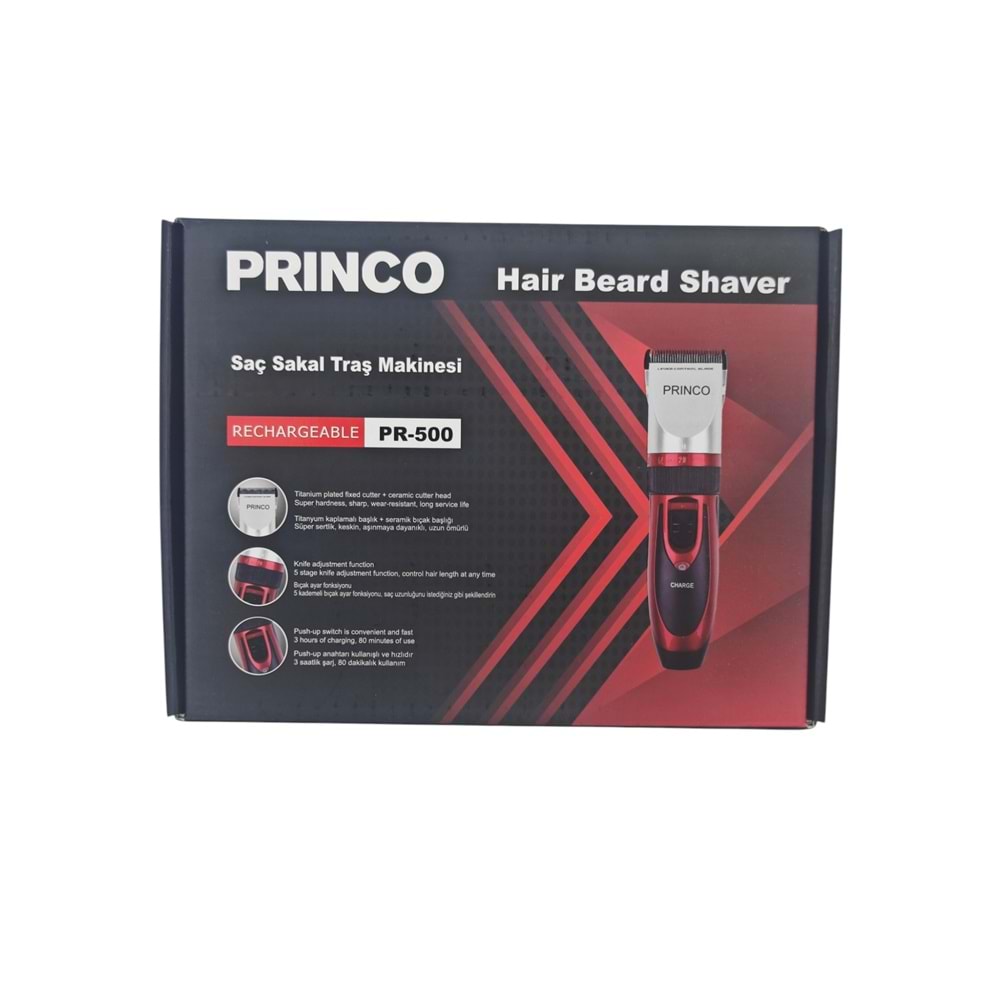 PR-500 Princo Şarjlı Saç Sakal Traş Makinesi