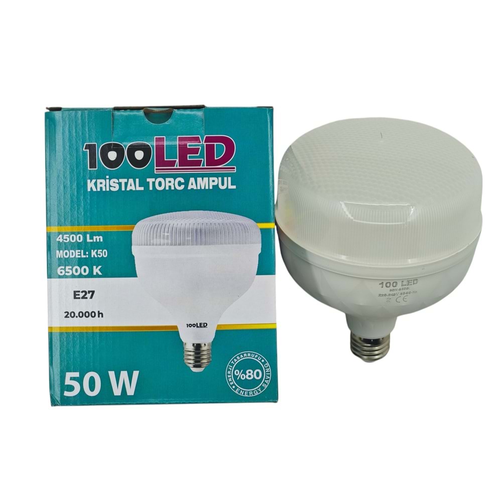 K50 100 Led E27-50W Kristal Torc Ampul