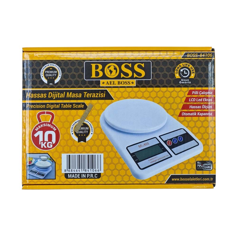 B-84106 Boss Hassas Dijital Masa Terazisi 10kg