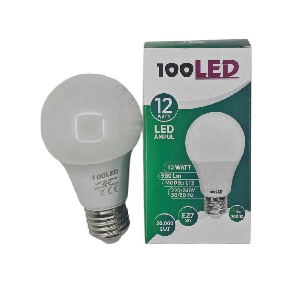 L12 100 Led E27-12W Led Ampul