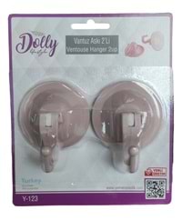 Y-123 Dolly Kilitli Askı Vantuz 2Li
