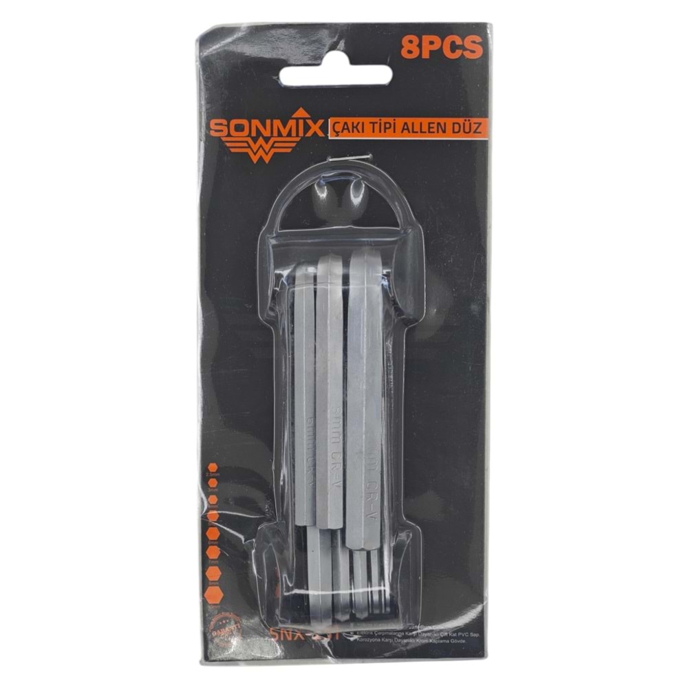 SNX-251 Sonmix Çakı Tipi Düz Alyan 8li
