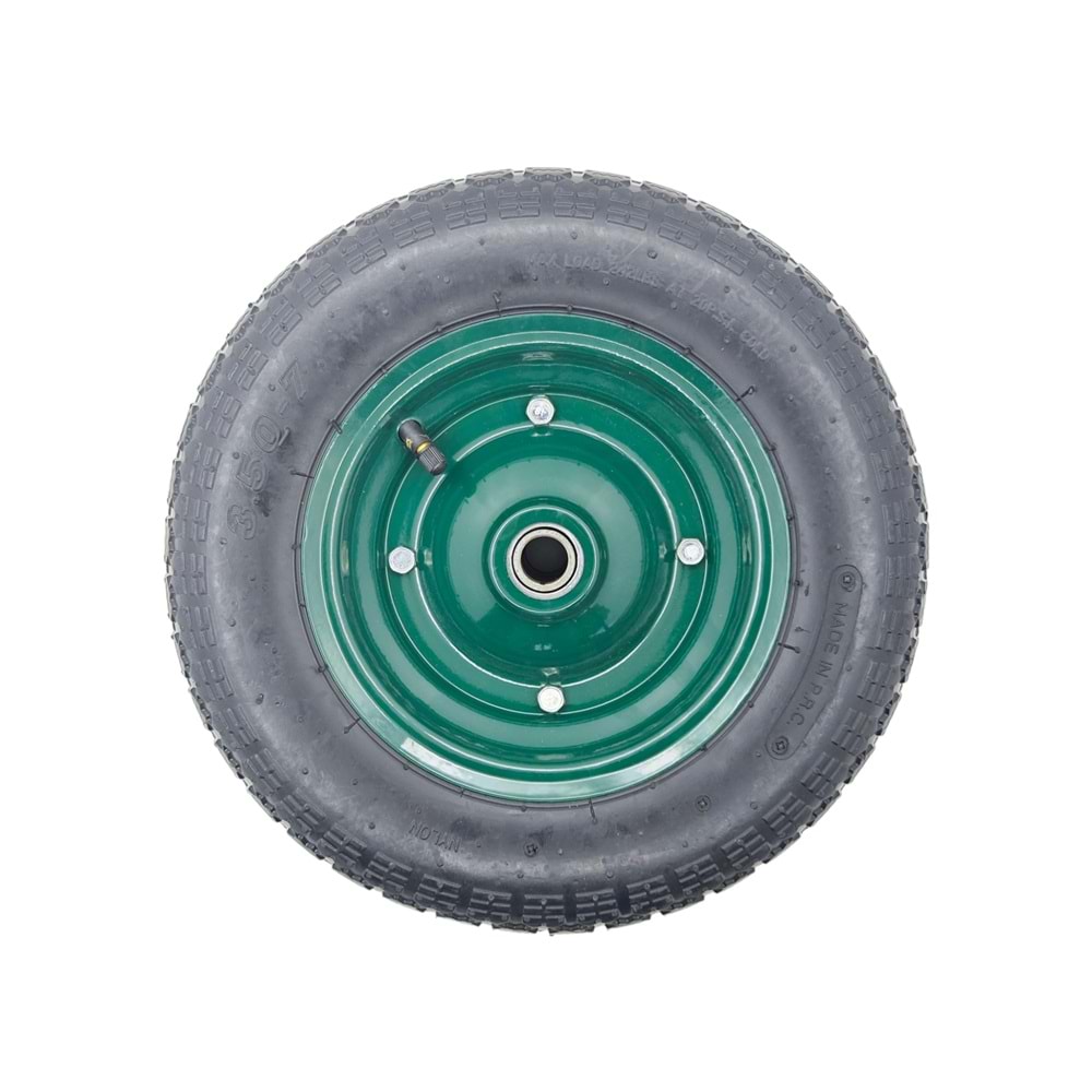 07460 Novax Rulmanlı Şişme Tekerlek 3.50-7 - Yeşil