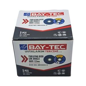 MK0224-5 Bay-Tec Çok Amaçlı Parlatıcı Disk 125mm - Mavi