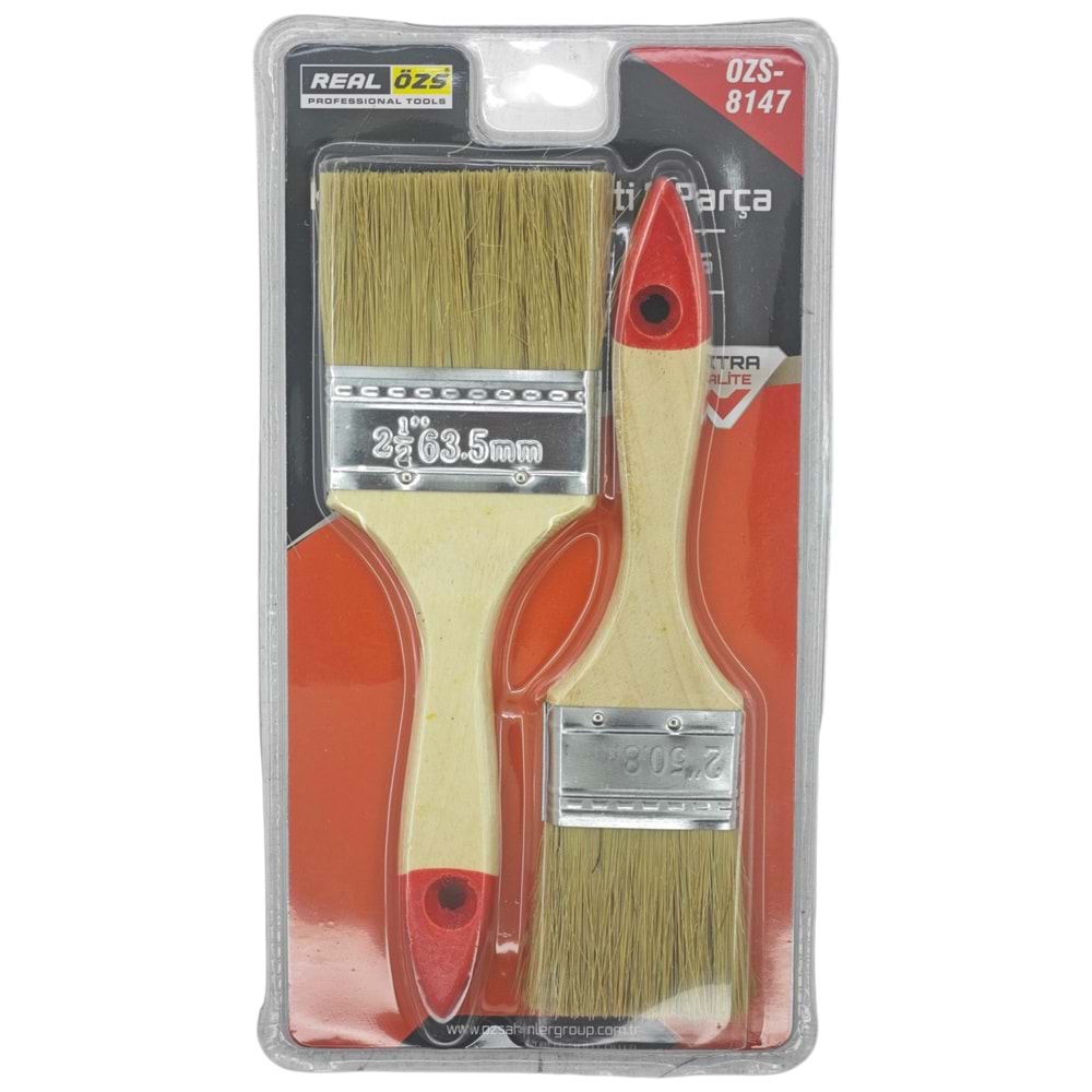 OZS-8147 Real Özs 2-2,5 Kestirme Fırça Seti 2li