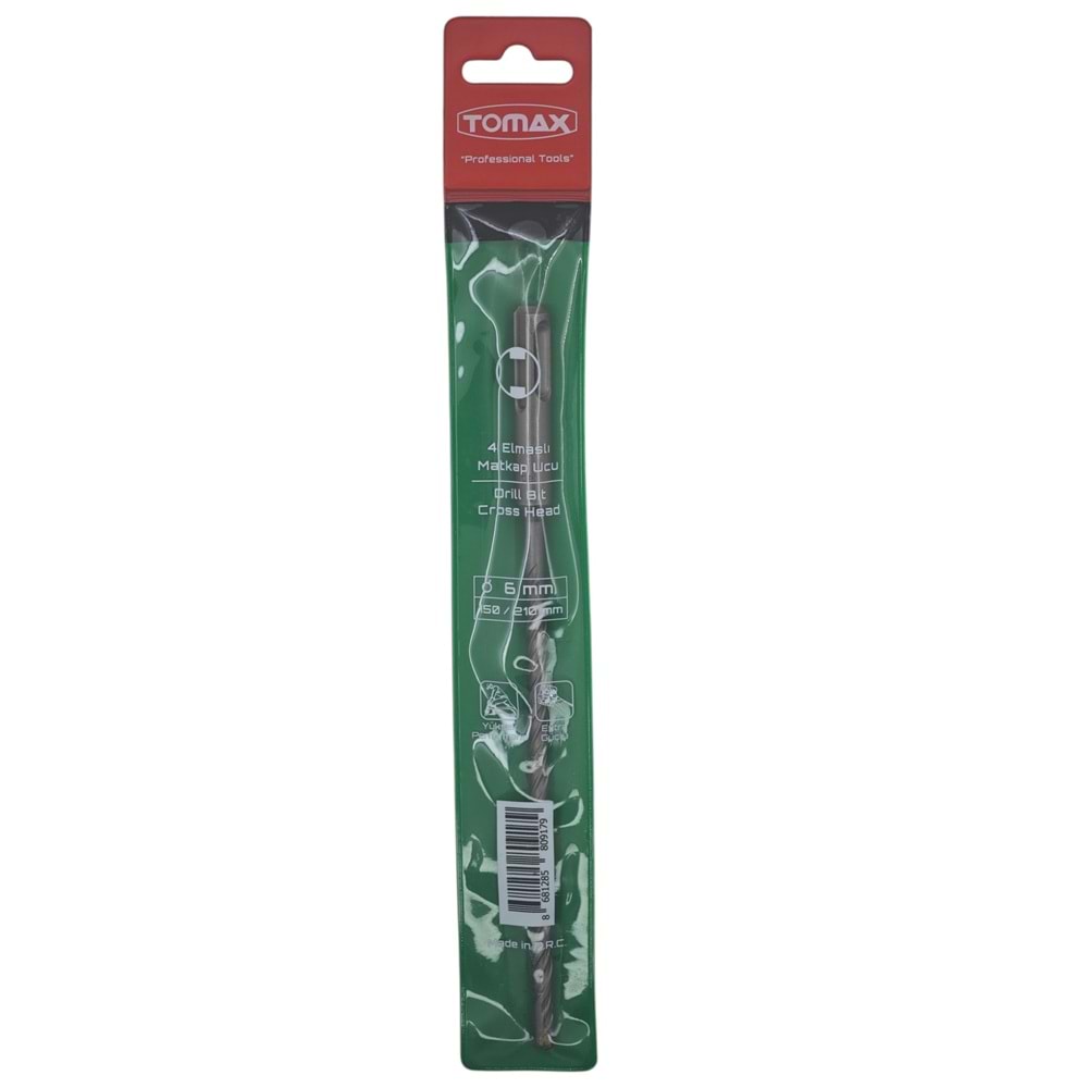 T-0917 Tomax SDS Elmaslı Matkap Ucu 6*210mm