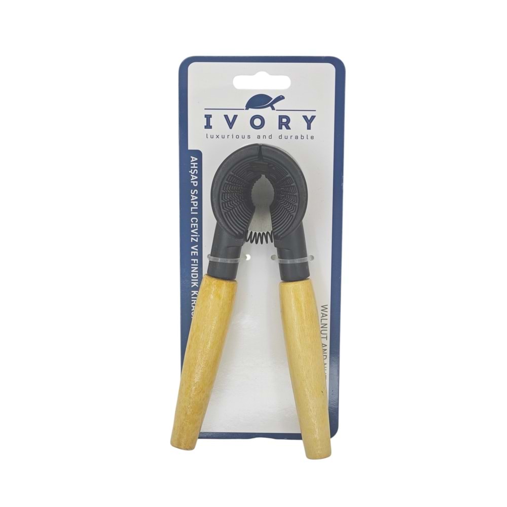IVO-CK118 İvory Ahşap Saplı Ceviz ve Fındık Kıracağı