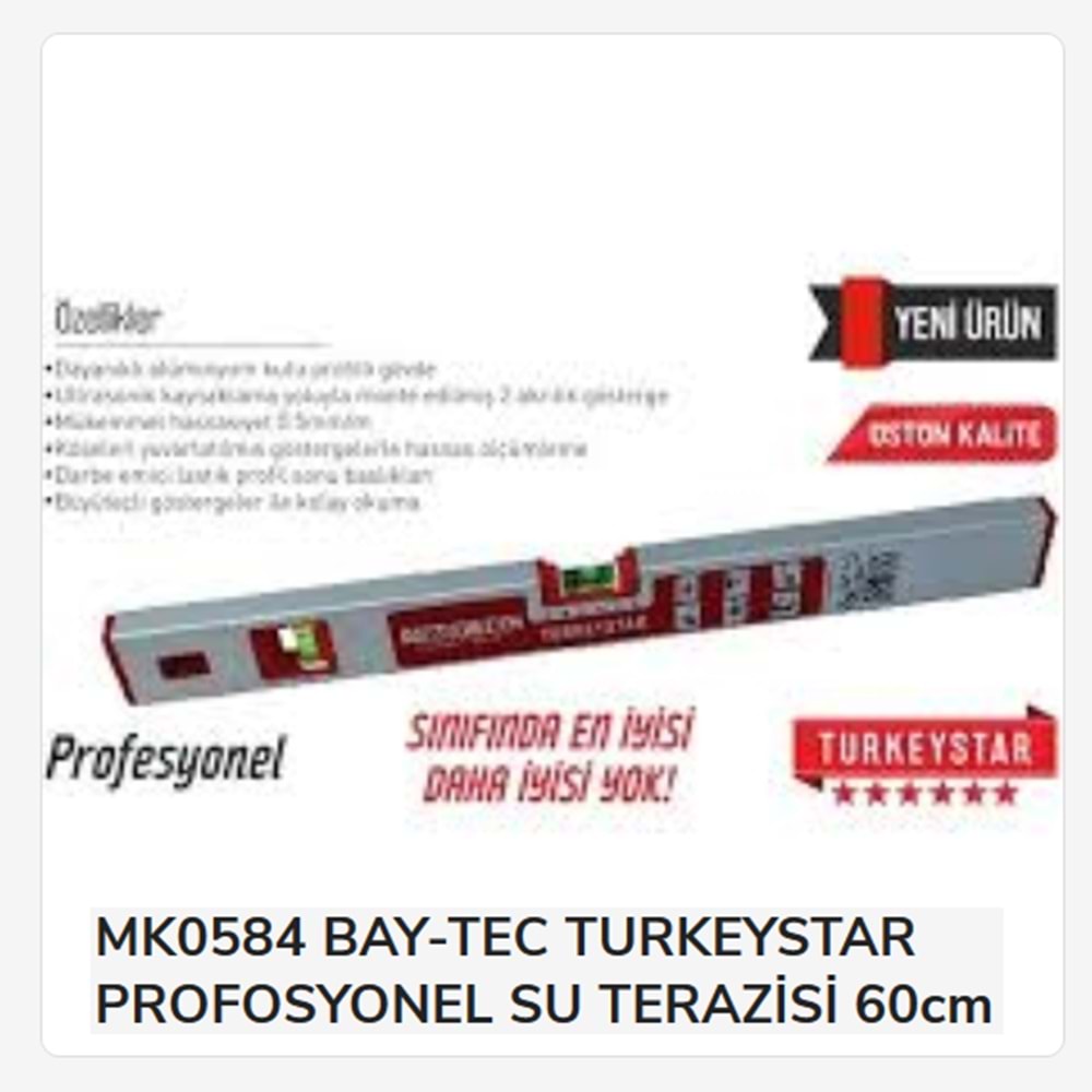 MK0584 BAY-TEC SU TERAZİSİ 60cm