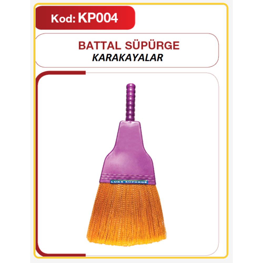 KP 004 Karakayalar Plastik Süpürge - Battal