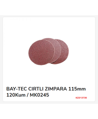 Mk0245 Bay-Tec Cırtlı Zımpara 115Mm 120Kum