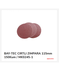 Mk0245-1 Bay-Tec Cırtlı Zımpara 115Mm 150Kum