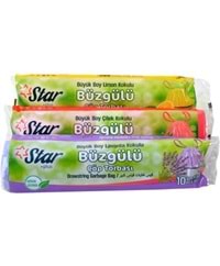505 Star Büzgülü Çöp Torbası 65*70cm - Çilek