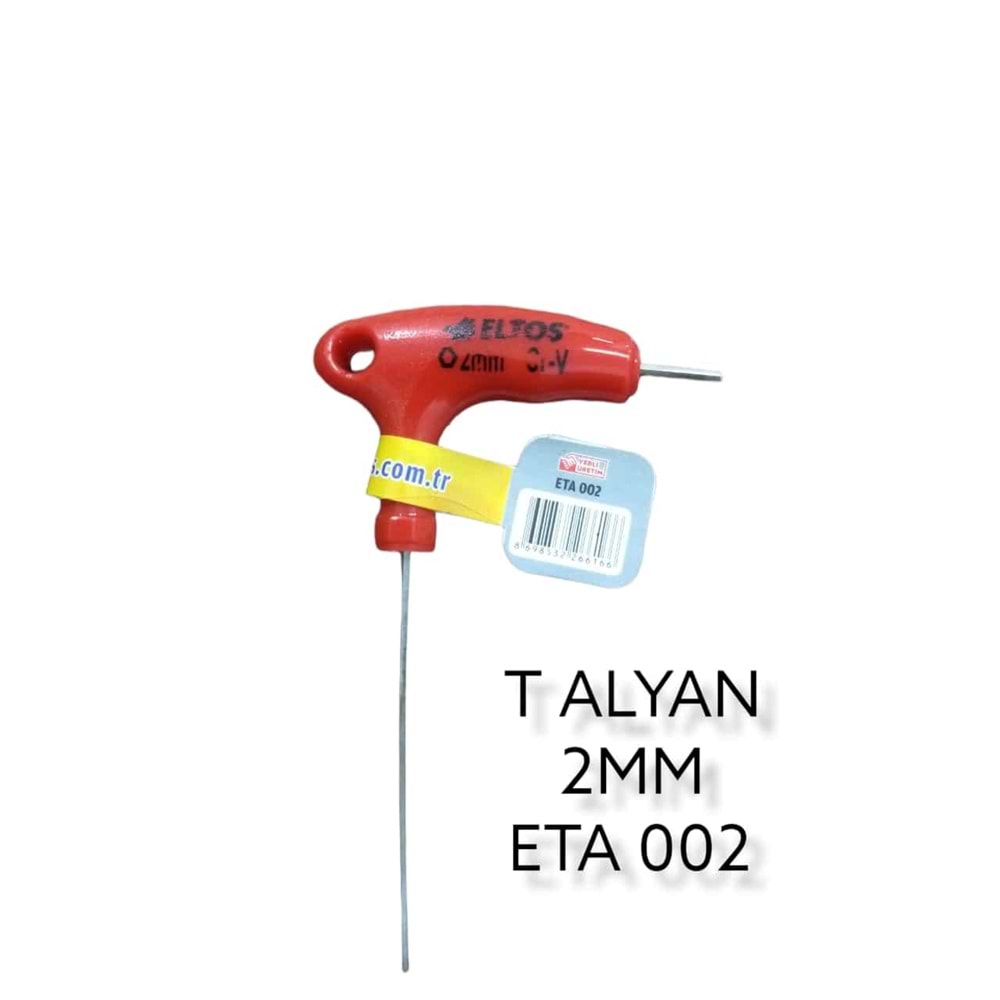 ETA002 Eltos Altı Köşe T Alyan 2mm