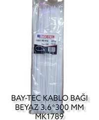 Mk1792 Bay-Tec Kablo Bağı 4.8*200Mm - Beyaz