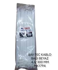Mk1794 Bay-Tec Kablo Bağı 4.8*300Mm - Beyaz