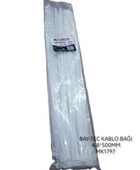 MK1797 Bay-Tec Kablo Bağı 100lü 4.8*500mm - Beyaz