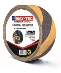 Mk0842 Bay-Tec Kaydırmaz Bant 25Mm*15M - Sarı/Siyah