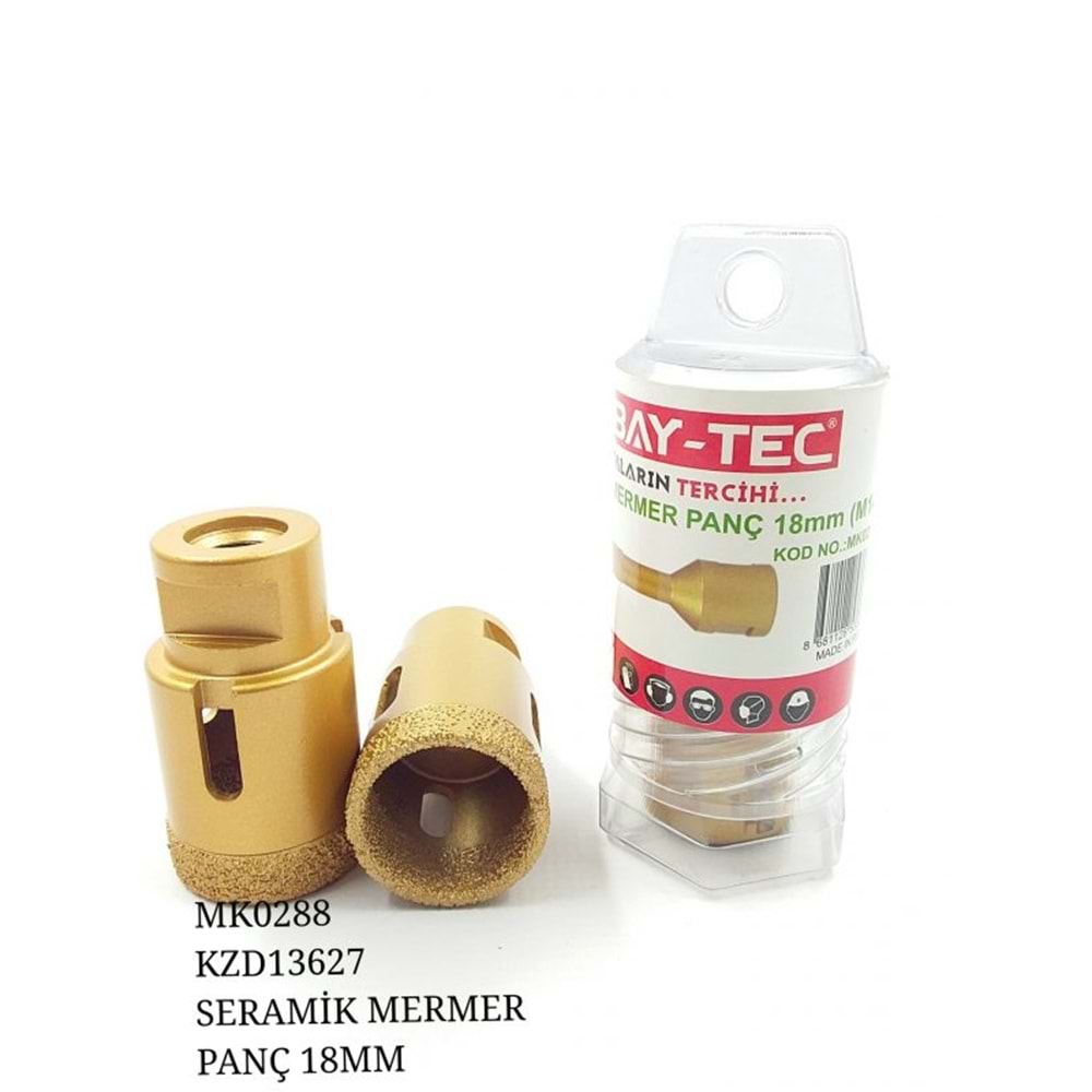 MK0286-51 Bay-Tec M14 Uçlu Seramik Mermer Panç 8mm