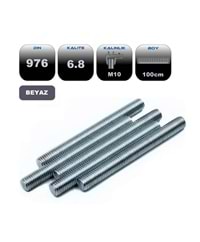 15991 M10 Beyaz Gijon Civata 1M - Tij - Saplama