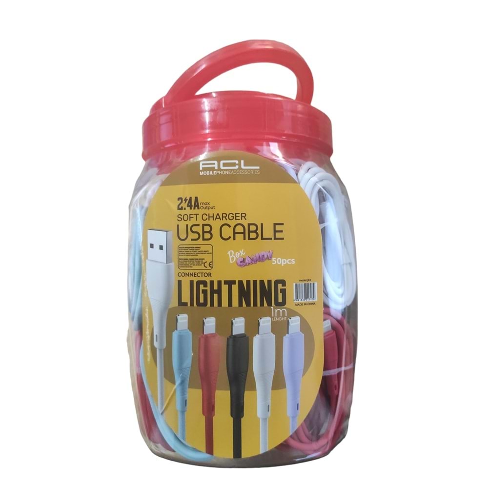 Jr3 Acl Usb Soft Şarj Kablosu 2.4A - Lightning