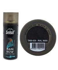 TAB-429 Selsil Raınbow Akrilik Sprey Boya 400ml - Siyah Parlak
