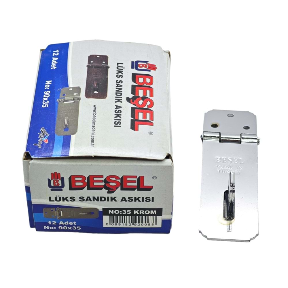 BA11035K Beşel Lüks Sandık Askısı 90*35 No:35 - Krom
