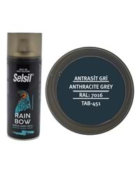 TAB-451 Selsil Raınbow Akrilik Sprey Boya 400ml - Antrasit Gri