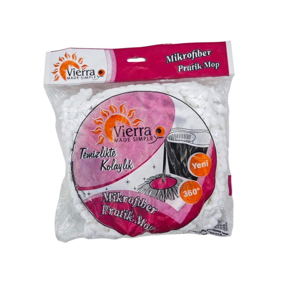CLN49 Vierra Mikrofiber Dönerli İpli Pratik Mop
