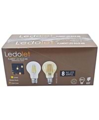 A60 Ledolet E27-4W Flament Led Bulb A60 Ampul 8li