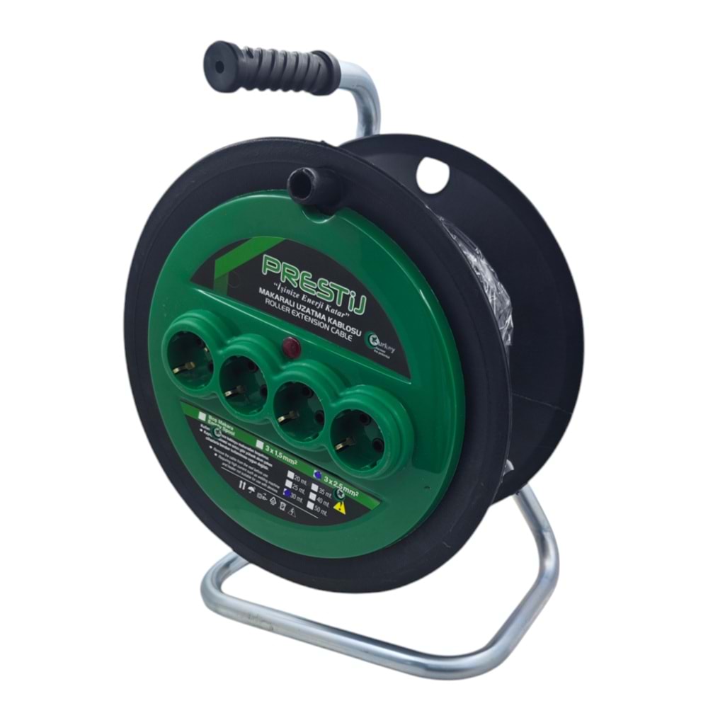 PR32530 Prestij 3*2,5 Makaralı Uzatma Kablosu 30m